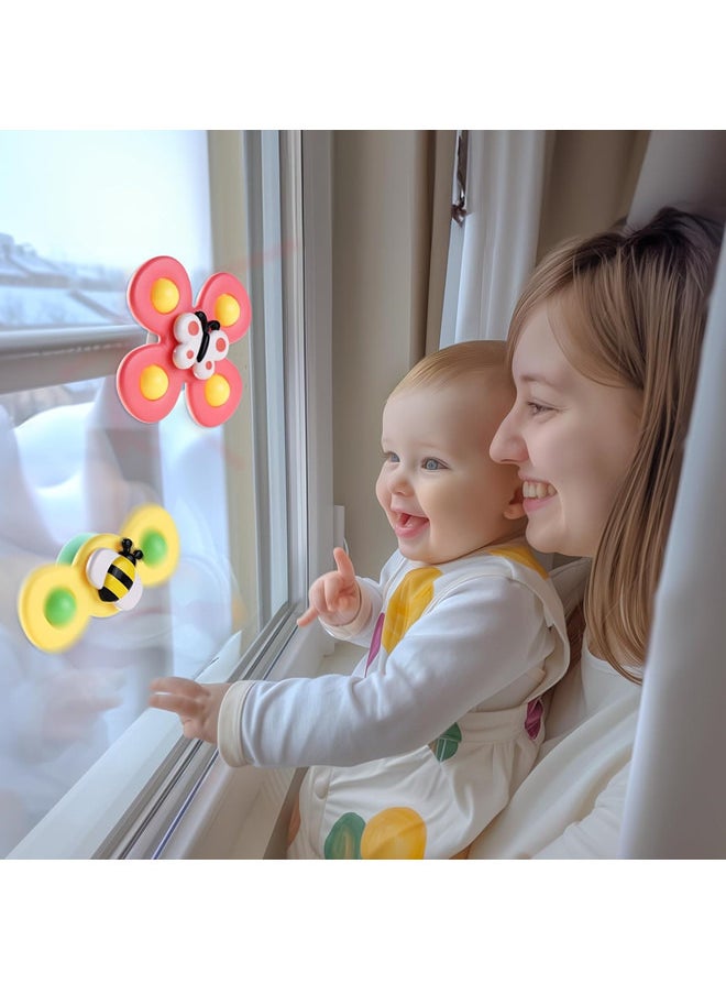 General Travel Toys for Toddlers: Suction Cup Spinner Toys for Boy Girl Birthday Gift - Sensory Spinning Baby Bath Toys  - Image 3