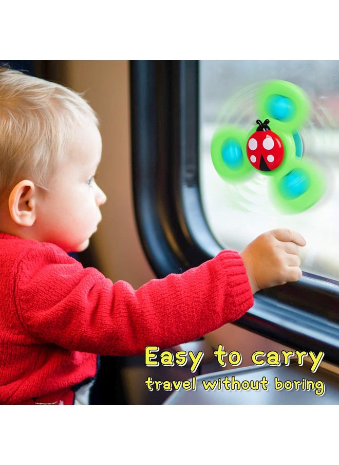 General Travel Toys for Toddlers: Suction Cup Spinner Toys for Boy Girl Birthday Gift - Sensory Spinning Baby Bath Toys  - Image 5