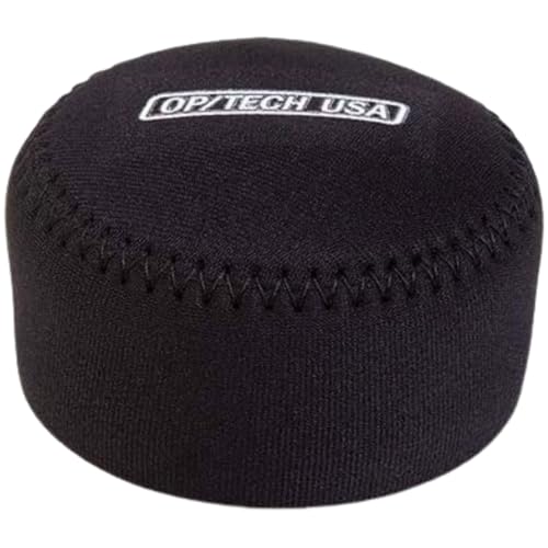 OP/TECH USA Fold-Over Neoprene Lens Pouch – Camera Lens Case for safe Lens Cover storage, Great for Photography & outdoor shoot, Keeps your Lens secure with No-Lose Lid-251 (Black) - Made in USA - Image 1