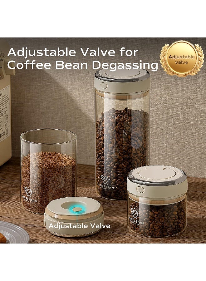 RUIYADA Coffee Canister with Premium Glass - Airtight Coffee Container with One-Way CO2 Valve and Freshness Tracker, Perfect for Coffee Bean Storage, 17oz/500ml - Image 4
