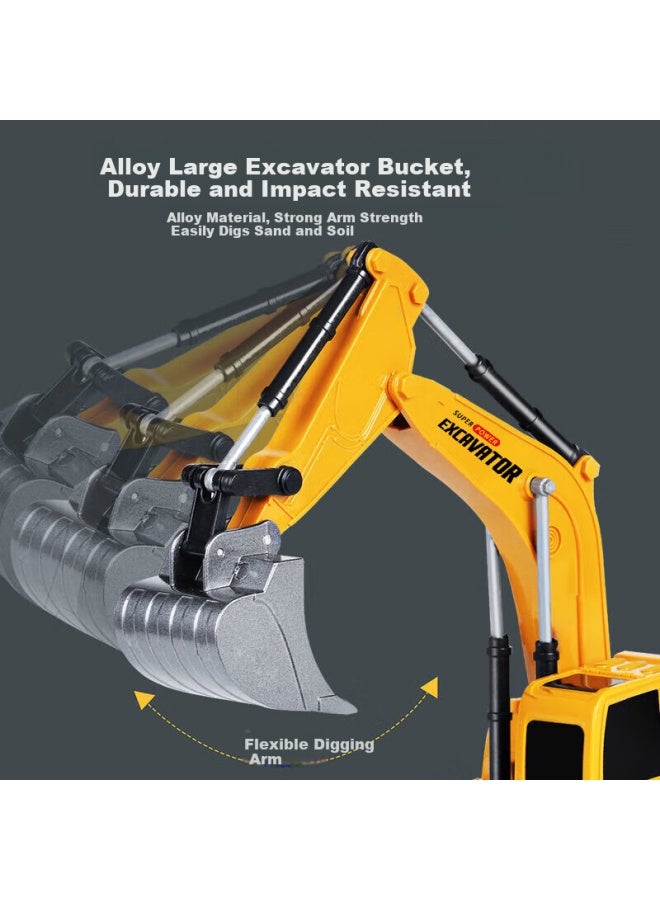 Sodeep Children's Day Birthday Gift Toy Boy Remote Control Engineering Alloy Excavator Electric Model Car - Image 5