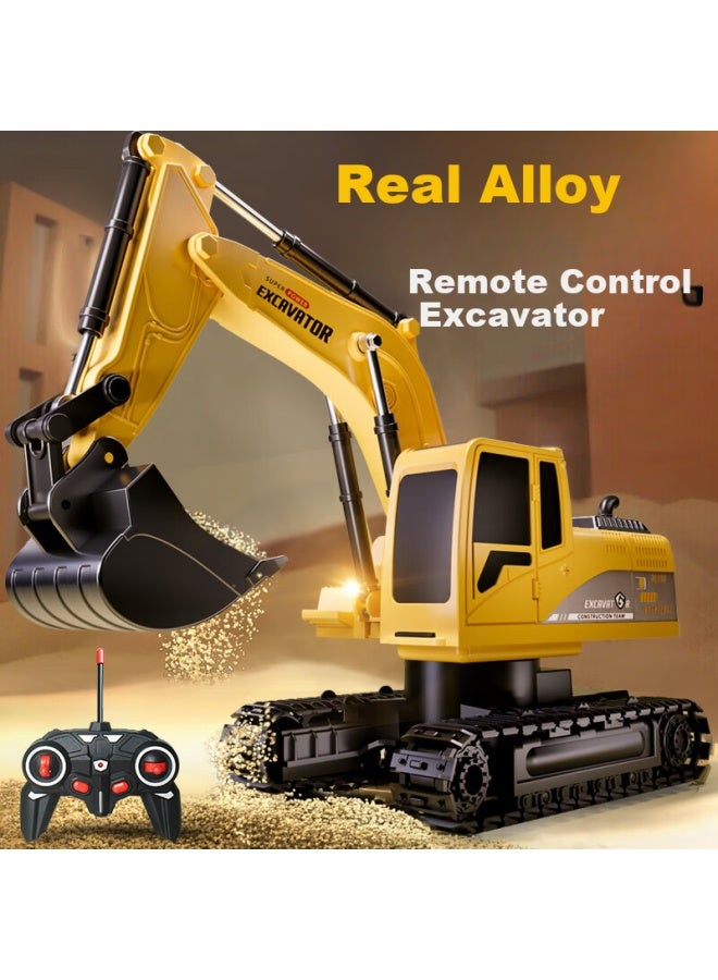 Sodeep Children's Day Birthday Gift Toy Boy Remote Control Engineering Alloy Excavator Electric Model Car - Image 1