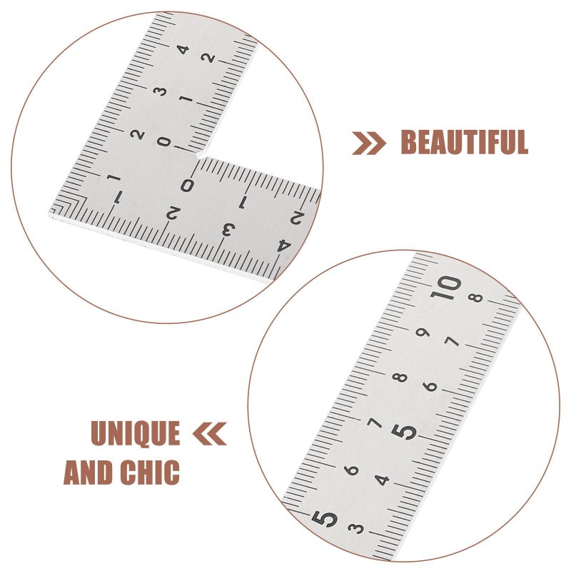 Stainless Steel L Shaped Ruler 10x15cm Carpenter Square Metal Measuring Tool - Image 4