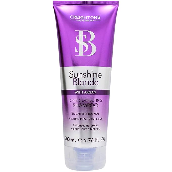 CREIGHTONS Sunshine Blonde Silver Tone Correcting Shampoo (200ml) Brightens Blonde & Neutralises Brassiness. For Blonde, Platinum & White hair. - Image 1