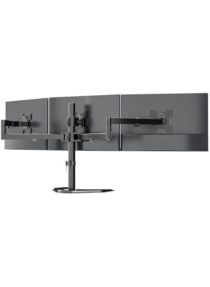 erorex Free Standing Triple LCD Monitor Fully Adjustable Desk Mount Fits 3 Screens up to 24 inch, 22 lbs. Weight Capacity per Arm (MF003), Black - Image 1
