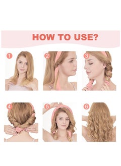 KASTWAVE No Heat Curling Iron Headband, Lazy Curling Iron Foam Sponge Curling Big Waves, No Heat Wire Curling Headband, For Women Party, Party, Everyday Life  - Image 2