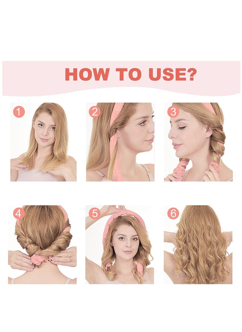 KASTWAVE No Heat Curling Iron Headband, Lazy Curling Iron Foam Sponge Curling Big Waves, No Heat Wire Curling Headband, For Women Party, Party, Everyday Life  - Image 2