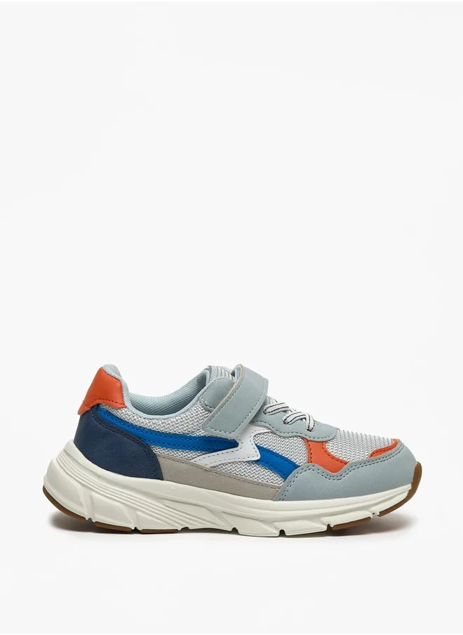 LBL by Shoexpress Panelled Sneakers with Hook and Loop Closure