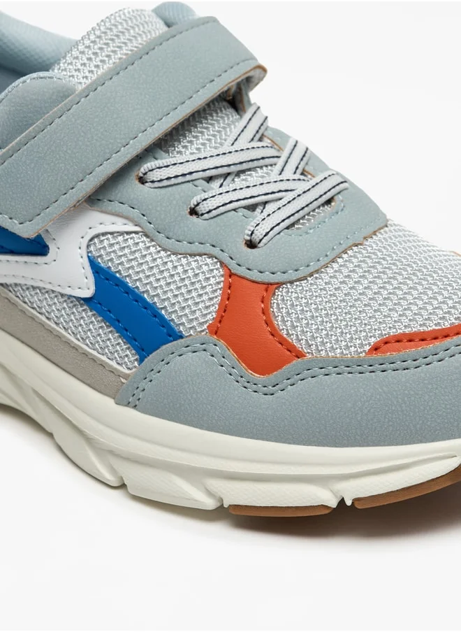LBL by Shoexpress Panelled Sneakers with Hook and Loop Closure
