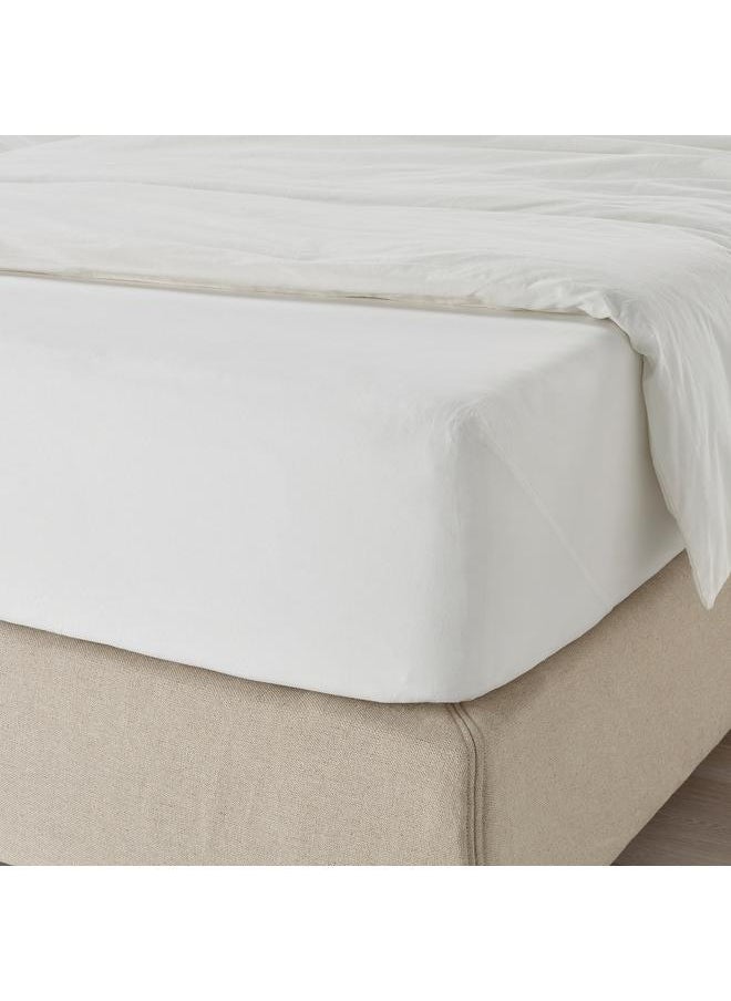 Generic Fitted sheet, white, 160x200 cm  - Image 2