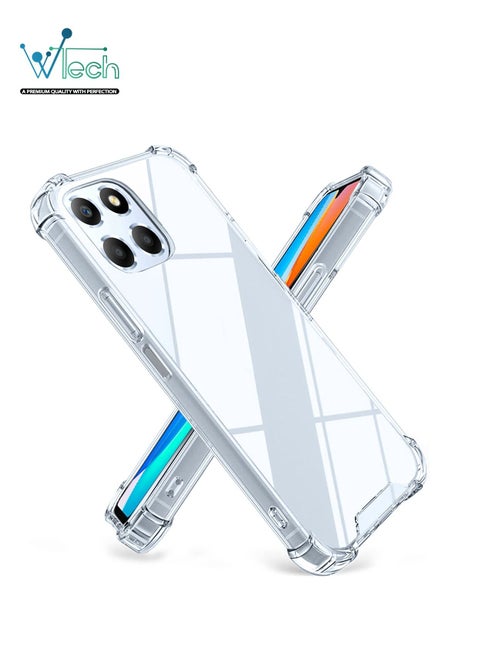 جراب خلفي صلب شفاف مقاوم للصدمات لهاتف Honor X6 5G / X8 5G شفاف