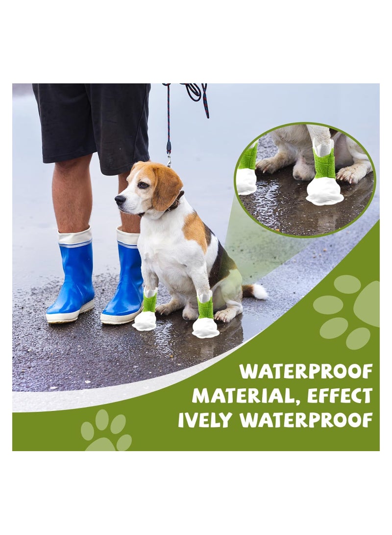 SYOSI 20PCS Disposable Dog Shoes Disposable Waterproof Dog Boots Paws Protector for Injured Paws Self Adhesive Disposable Dog Socks Paws Stop Licking for Small Dogs Paws Indoor and Outdoor - Image 5