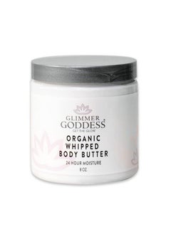 glimmer goddess Organic Body Butter White Ginger & Amber Vegan Crueltyfree 24 Hour Hydration Reduces Stretch Marks Great For Eczema And All Skin Types Baby Friendly Organic Ingredients 8 Oz.  - Image 1