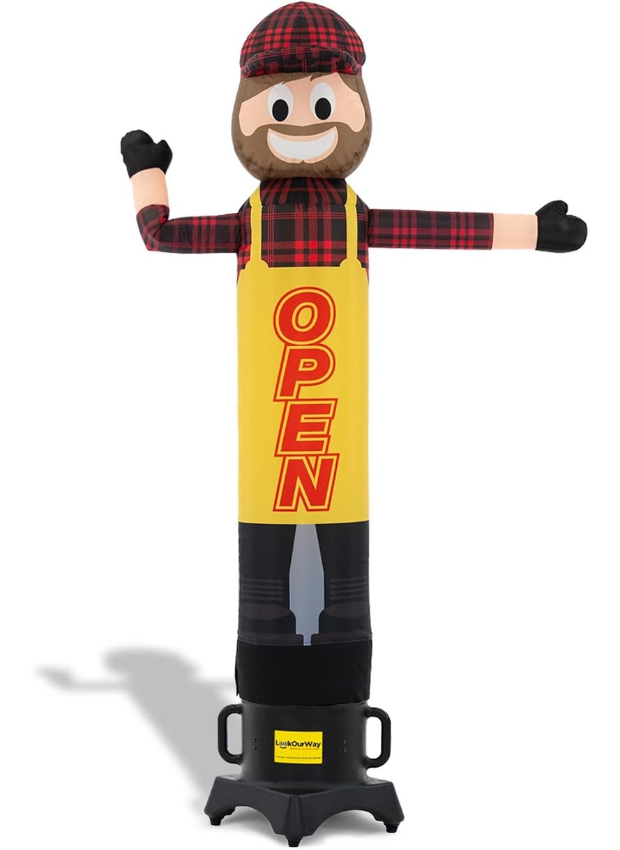 LookOurWay LookOurWay Air Wavers Inflatable Tube Man Set  6ft Open Air Waver with Air Dancer Blower  Inflatable Advertising Tube Guy with Waving Arm and Open Body  Outdoor Business Sign  - Image 3