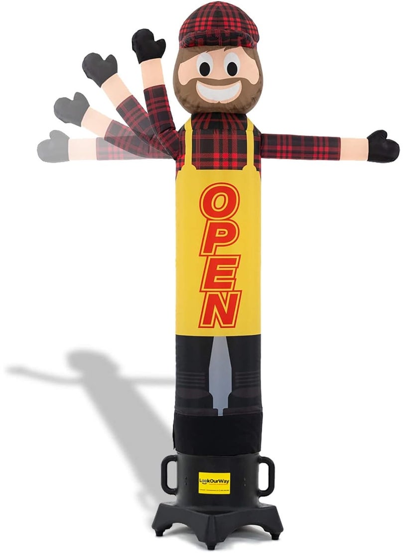 LookOurWay LookOurWay Air Wavers Inflatable Tube Man Set  6ft Open Air Waver with Air Dancer Blower  Inflatable Advertising Tube Guy with Waving Arm and Open Body  Outdoor Business Sign  - Image 1