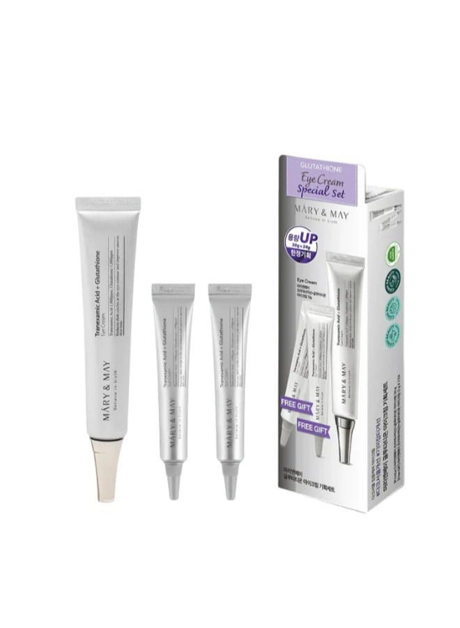 MARY & MAY Mary&May Glutathione Eye Cream Special Set – 30g + 2×12g | Korean Eye Cream for Dark Circles, Brightening & Anti-Aging with Powerful Antioxidants - Image 2