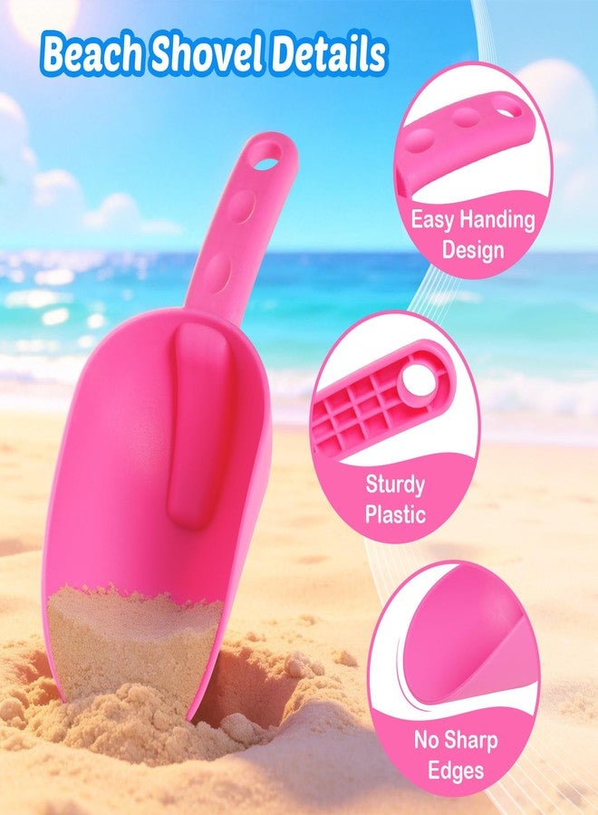 Dsmile 3 Pack Beach Sand Shovel Set for Kids, Colorful Plastic Sand Scoops for Indoor Outdoor Planting Gardening and Sandbox Digging, Snow Shovel Toy Accessories - Image 3