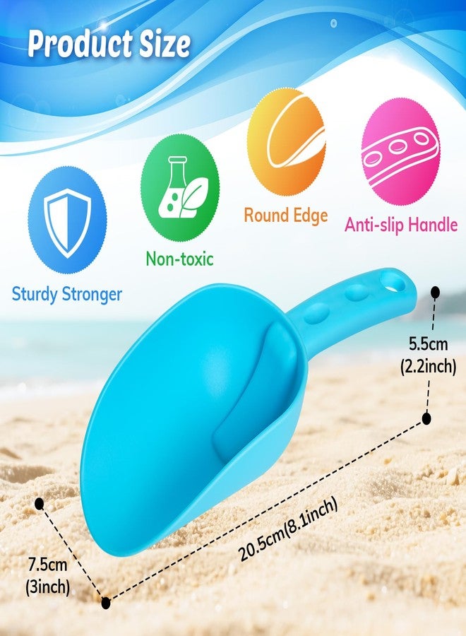 Dsmile 3 Pack Beach Sand Shovel Set for Kids, Colorful Plastic Sand Scoops for Indoor Outdoor Planting Gardening and Sandbox Digging, Snow Shovel Toy Accessories - Image 2