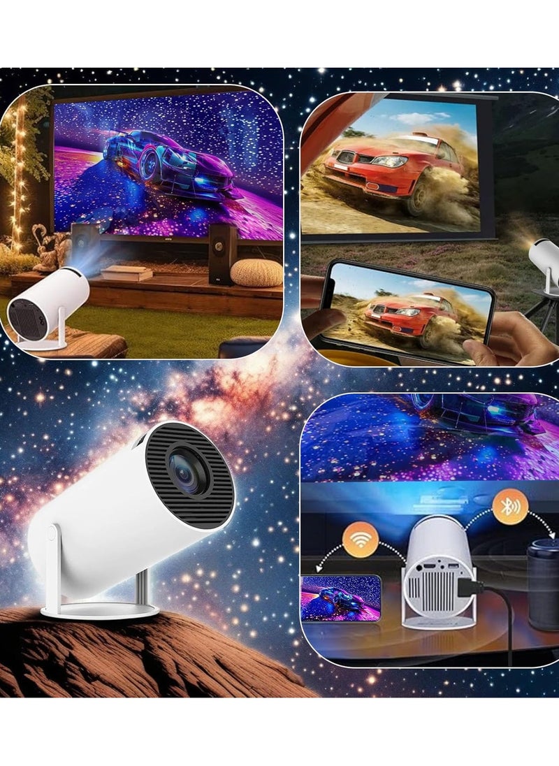 ماركة غير محددة - جهاز عرض صغير محمول بروجكتور 4K - 5 جيجا مع واي فاي 6 جهاز عرض صغير BT 5.0 من 200ANSI يجلب كابل HDMI وجهاز عرض للمسرح المنزلي، متوافق مع الهاتف/Android/الأجهزة اللوحية/الكمبيوتر الشخصي/جهاز التلفاز/الصندوق/USB - Image 1