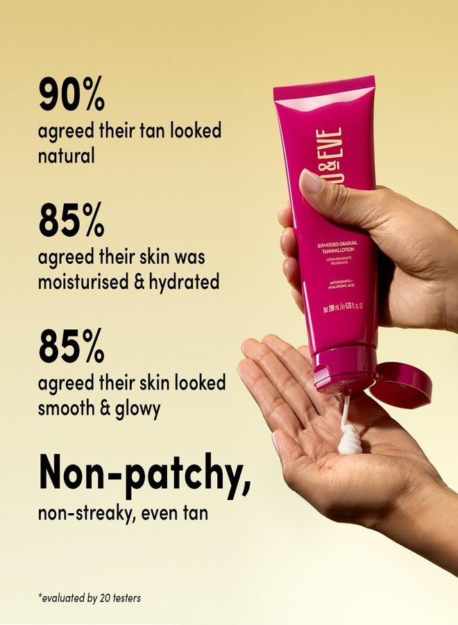 Coco & Eve Sun-kissed Gradual Tanning Lotion - Natural Sunless Moisturizing Tanner with 72H Hydration & Streak-Free, Buildable Glow. Skincare-Infused with Antioxidants and Hyaluronic Acid (6.76 fl oz) - Image 3