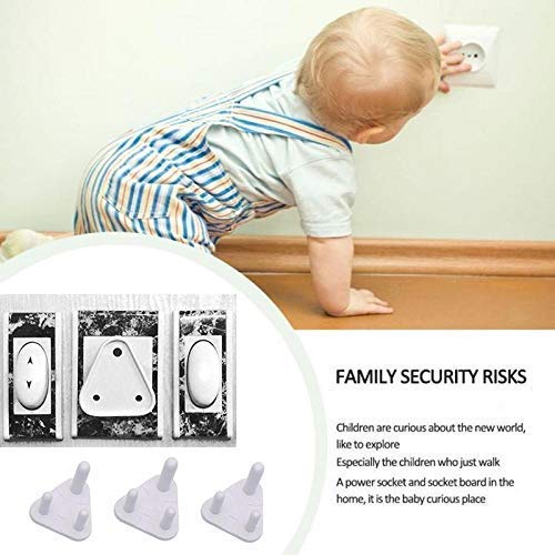 Inditradition Baby Safety Electrical Socket Cover Guards, for 5 amp Sockets, White (Pack of 10) - Image 4