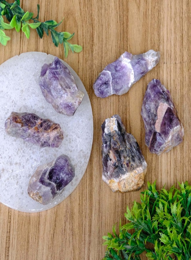 Pyramid Tatva Raw - African Amethyst 50 gm Rough Stone (2-4 pcs approx) Natural Healing Crystal Stone Reiki Chakra Balancing - Image 4