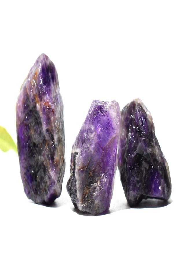 Pyramid Tatva Raw - African Amethyst 50 gm Rough Stone (2-4 pcs approx) Natural Healing Crystal Stone Reiki Chakra Balancing - Image 1