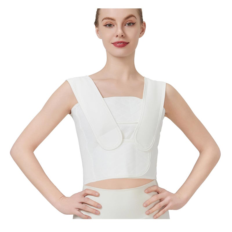 TIERSINI Compression Post Mastectomy without Reconstruction, Post Breast Surgery Compression Bandage, Minimally Invasive Surgery Chest Strap Compression Bandage, Medical Recovery Stretch Bandage (XXL) - Image 1