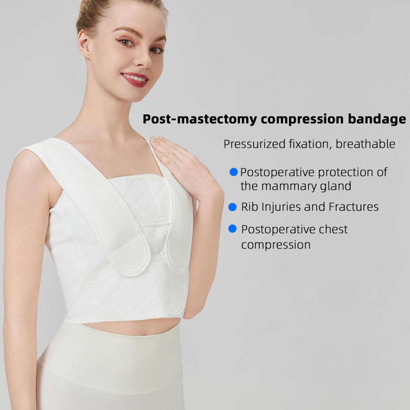 TIERSINI Compression Post Mastectomy without Reconstruction, Post Breast Surgery Compression Bandage, Minimally Invasive Surgery Chest Strap Compression Bandage, Medical Recovery Stretch Bandage (XXL) - Image 3