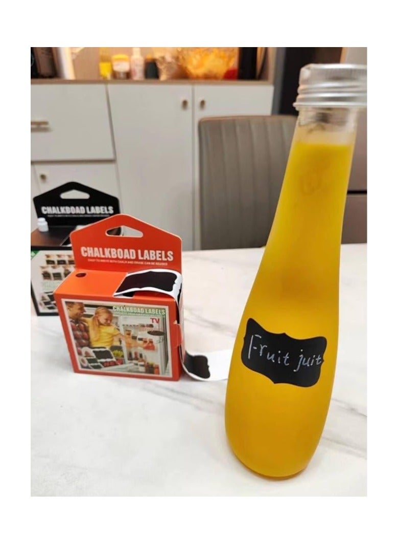 Reusable Waterproof Spice Jar Labels for Chalkboard, Kitchen, Underwear, Mason Jars, Glass Cup - 56 Pieces Black - Image 5