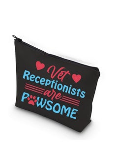 WCGXKO Veterinary Receptionist Gift Veterinary Gift Vet Receptionist Are Pawsome Zipper Pouch Makeup Bag (Vet Receptionist)  - Image 1