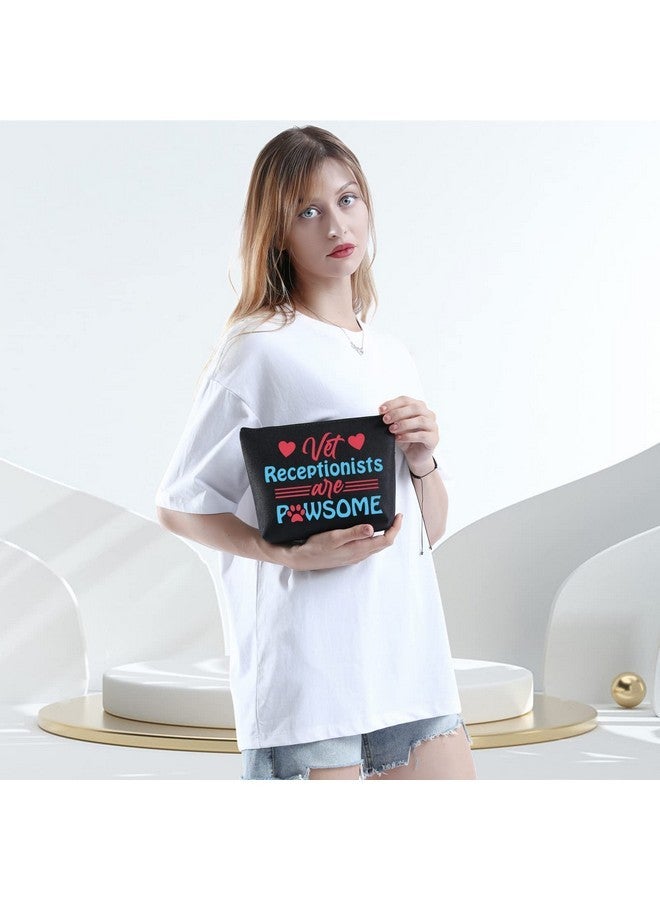 WCGXKO Veterinary Receptionist Gift Veterinary Gift Vet Receptionist Are Pawsome Zipper Pouch Makeup Bag (Vet Receptionist) - Image 5