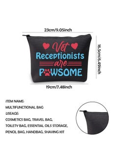 WCGXKO Veterinary Receptionist Gift Veterinary Gift Vet Receptionist Are Pawsome Zipper Pouch Makeup Bag (Vet Receptionist)  - Image 2