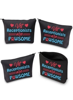 WCGXKO Veterinary Receptionist Gift Veterinary Gift Vet Receptionist Are Pawsome Zipper Pouch Makeup Bag (Vet Receptionist)  - Image 3