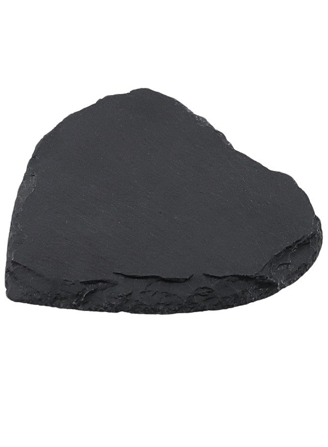 MOUYAT 40 Pack 4x4 Inch Heart Shaped Black Slate Stone Plates, Natural Edge Cheese Board for Charcuterie, Sushi, Appetizers, Laser Engraving Blanks - Image 4