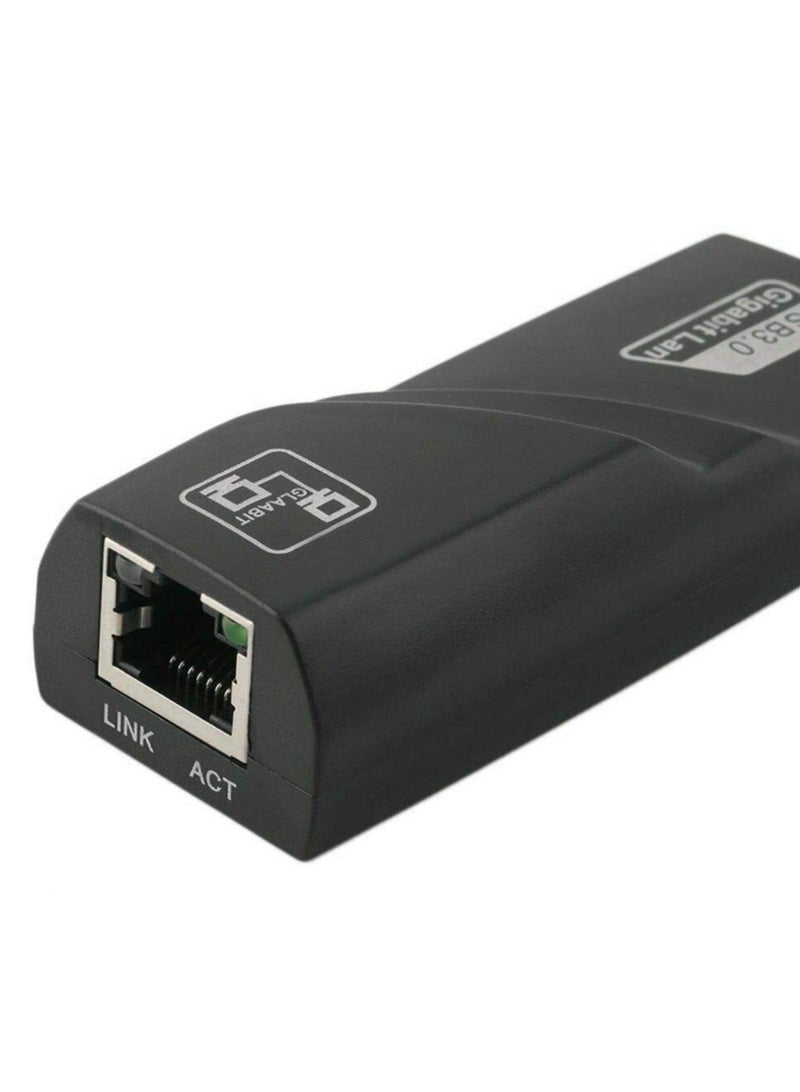 USB 3.0 Ethernet Adapter USB to RJ45 Network 1000Mbps Gigabit LAN Ethernet Internet Adapter Compatible with MacBook, PC, Switch, Surface, Windows 11/10/8.1/8/7, MAC OS, IOS, Black - Image 4