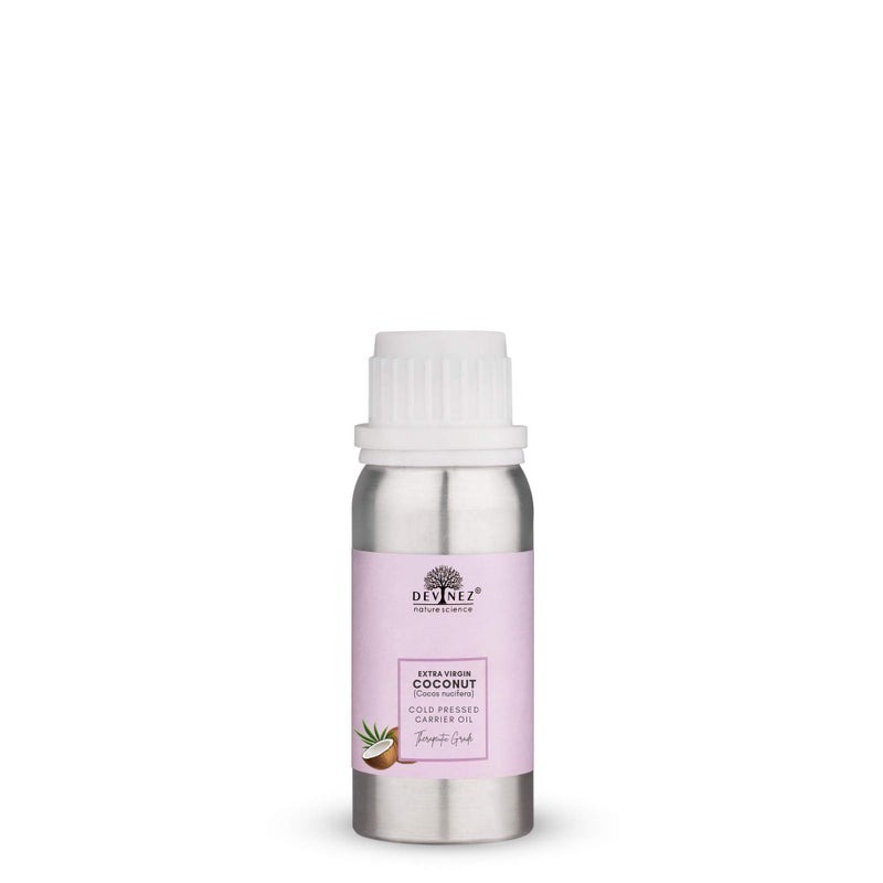 Devinez Extra Virgin Coconut Cold-Pressed Oil - 100ml (NABL & IFRA Certified) - 100% Pure Natural, Undiluted in Anodized Aluminum Bottle, for Hair Color Corrector, Unrefined- Skin Moisturizer, Hair care, 100% Natural Moisturizer - Image 1