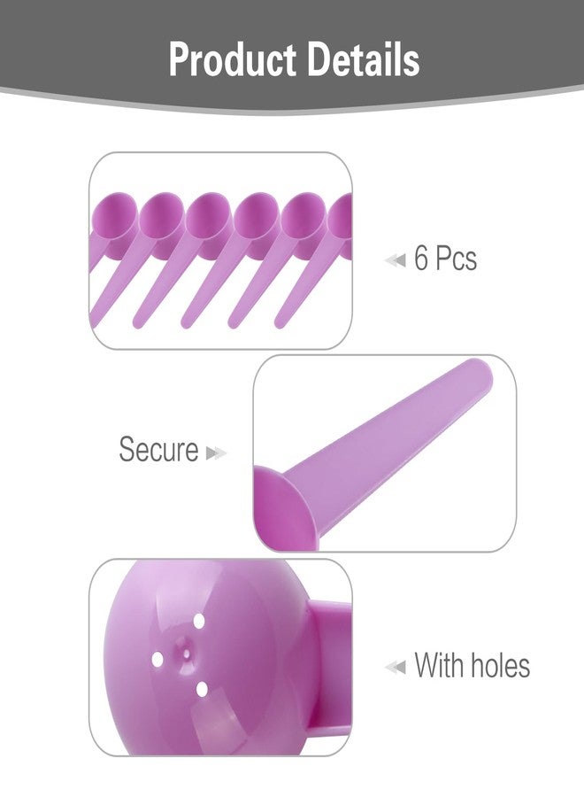 HiempTru 6 Pack Plastic Scoops, 20ml Measuring Spoon with Bottom Hole, Scoop Spoon for Coffee, Protein, Milk Powder (Pink) - Image 3