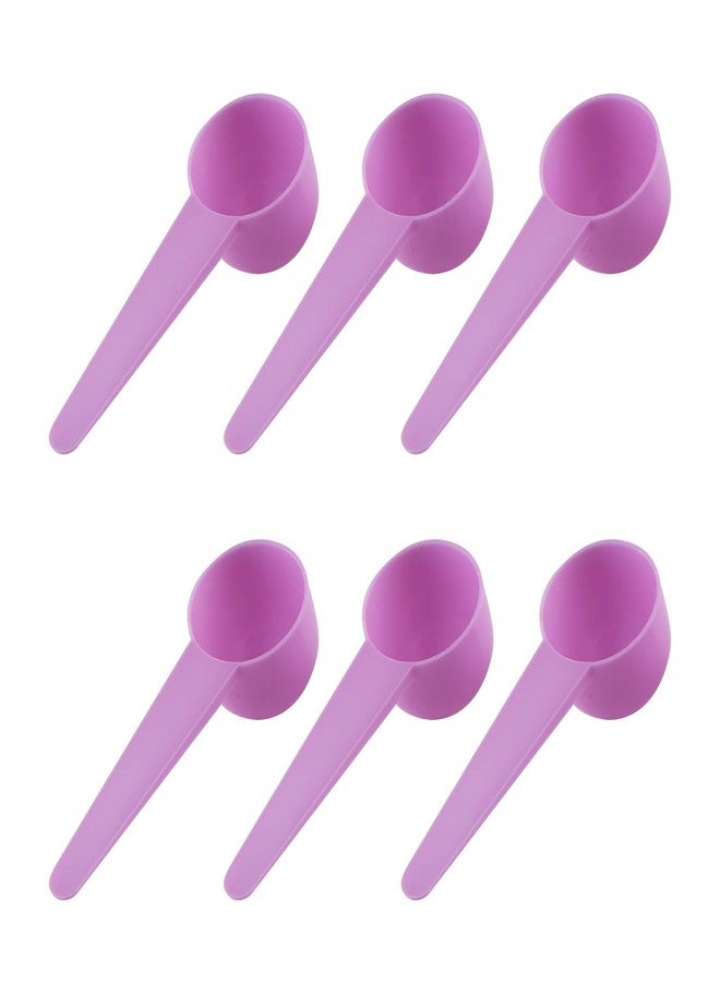 HiempTru 6 Pack Plastic Scoops, 20ml Measuring Spoon with Bottom Hole, Scoop Spoon for Coffee, Protein, Milk Powder (Pink) - Image 1