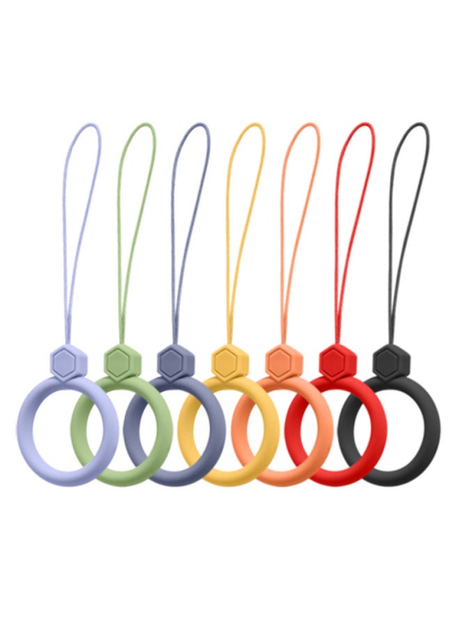Loquat Silicone Fan Lanyard Gem Silicone Ring Lanyard Earphone Cover Silicone Pendant Liquid Silicone Lanyard-Specifications Support Image Upload:Silicone Ring-Gem -06 Black  - Image 1