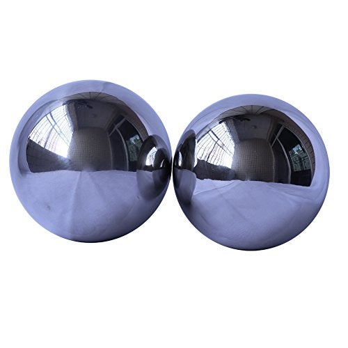 Folytiy Durable Stainless Steel Gazing Balls Hollow Mirror Globe Floating Reflective Ball Polished Shiny Sphere for Home Garden Pond Outdoor Swimming Pool Decoration (10 Inch) - Image 2