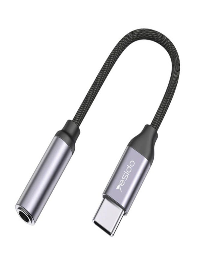 Yesido Yesido YAU19 USB-C to 3.5MM Audio Cable Headphone Adapter -Black  - Image 1