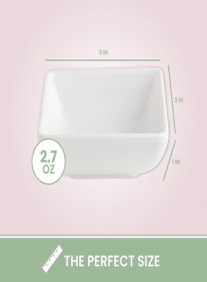 CHEFQ 12 Pack Mini Sauce Dish 2.7", Super White, Elegant Dinnerware, 100% Melamine, Non Breakable, Durable - Image 4