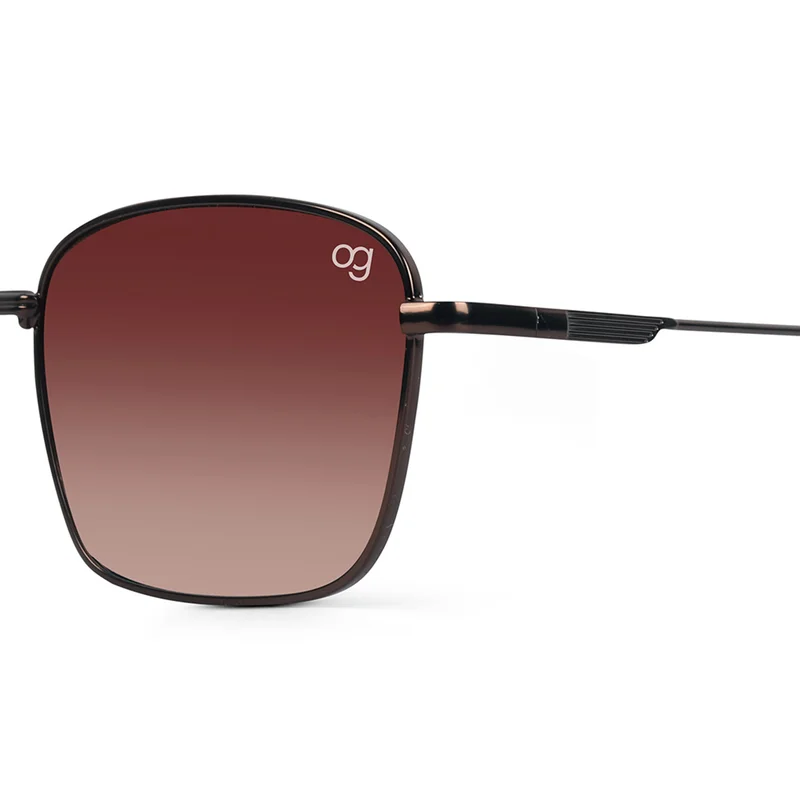 Woggles UV- Protected  Copper Rectangle Sunglasses