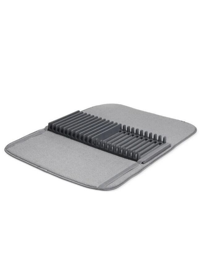 Generic - Microfiber dish drying mat and holder with dish drainer made of high-quality plastic - lightweight, space-saving design that can be folded for easy storage, standard, multi-color - Image 1