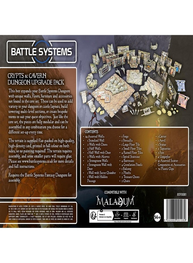 Battle Systems Fantasy Dungeon Terrain Crypts & Caverns Terrain Immersive Scenery for D&D DND Maladum Pathfinder RPGs Full Color Heavy Duty Cardstock Printed Both Sides - Image 4