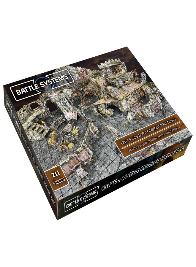 Battle Systems Fantasy Dungeon Terrain Crypts & Caverns Terrain Immersive Scenery for D&D DND Maladum Pathfinder RPGs Full Color Heavy Duty Cardstock Printed Both Sides - Image 1