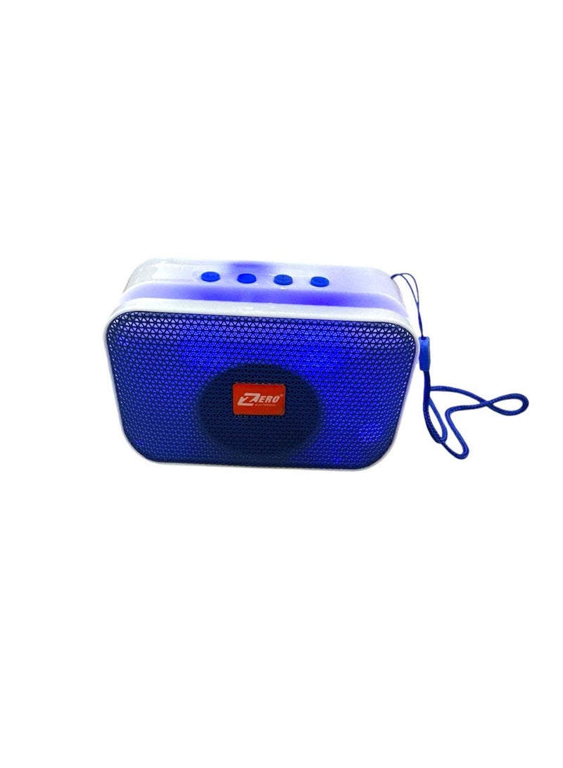 زيرو مكبر صوت محمول بتقنية البلوتوث من زيرو Z112 يدعم بطاقة الذاكرة ويو إس بي - أزرق - أبيض - Image 2