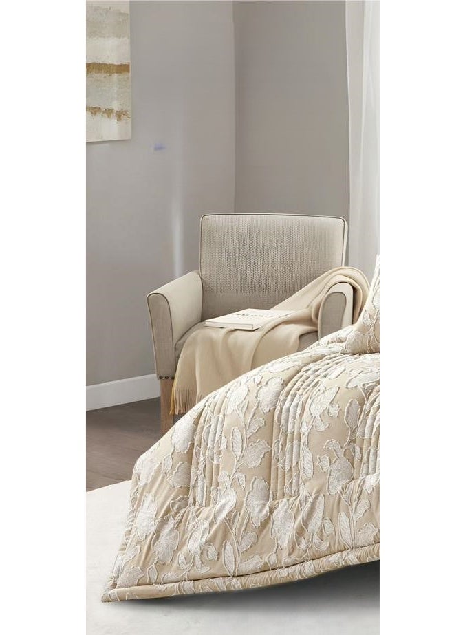 ريد روز مفرش سرير نفرين ملكي ذو طابع نقش ورق من خامات الميكروفايبر 8 قطع، مقاس اللحاف 260x240 سم - Image 2