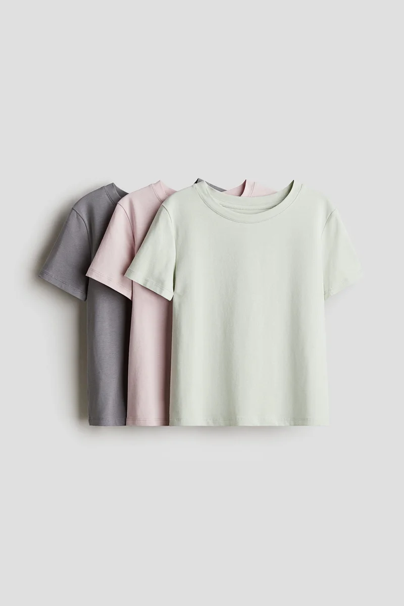 H&M 3-pack cotton tops